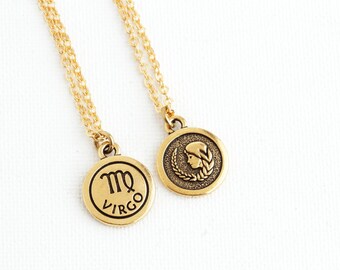 Gift For Women - Virgo Necklace - Personalized Zodiac Necklace - Custom Zodiac Jewelry - Astrology Pendant - Gift For Daughter