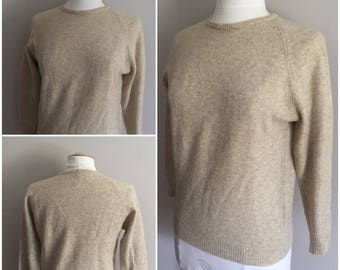 Vintage Camel Sweater // 100% Lambs Wool