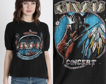 Kansas T Shirt Kansas Tee Band T Shirt Band Tee Vintage T Shirt 70s Kansas Band 1979 USA Concert Tour Hard Rock Music Cotton T Shirt