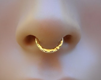 Septum Ring - Septum Jewelry - Septum Piercing - 14K Yellow/Rose Gold Filled - 18-14 Gauge