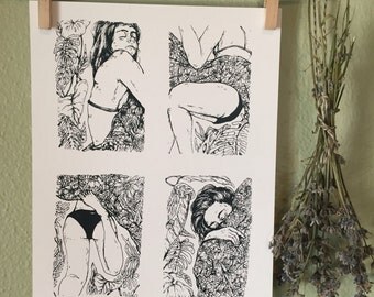 Sleepy Pie- Screen Print