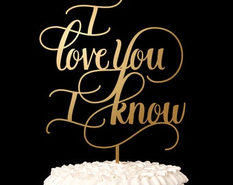 Wedding Cake Topper - I love you I know - Star Wars Cake Topper - Classic Collection