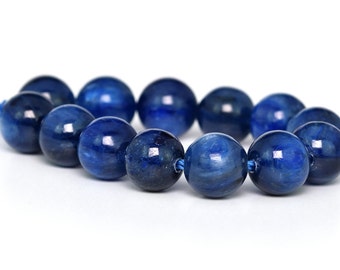 8MM Blue Kyanite Beads Grade AAA Genuine Natural Gemstone Half Strand Round Loose Beads 7.5" BULK LOT 1,3,5,10 and 50 (100305h-284)