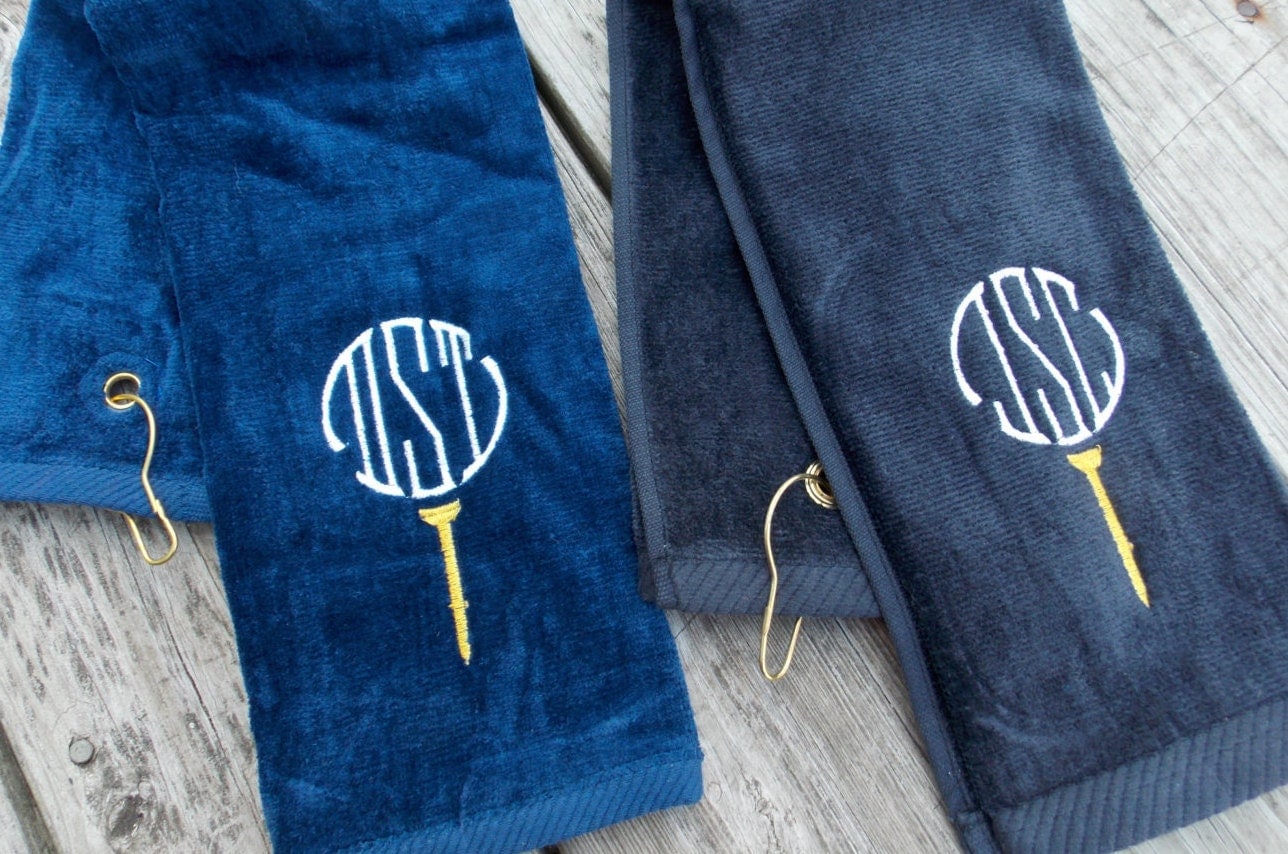 Monogrammed Golf Towel Personalized Golf Towel Groomsmen