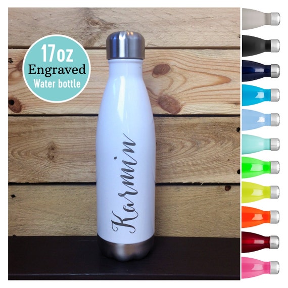 Qty 10 Laser Engraved Stainless Steel Water Bottle