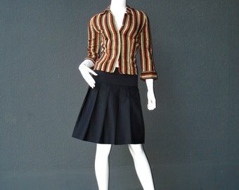 Skirt pleated skirt pleated skirt black with black lining