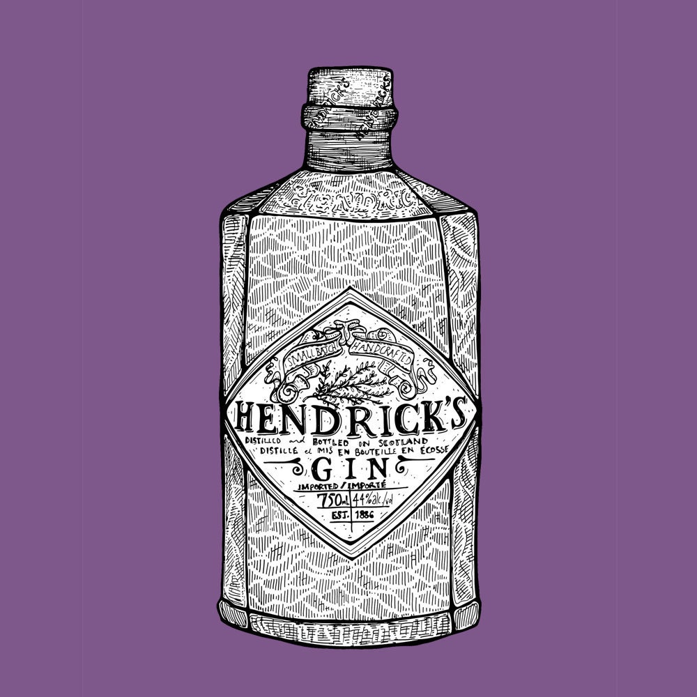 Hendrick S Gin A Archival Giclee Print By Amy Rose