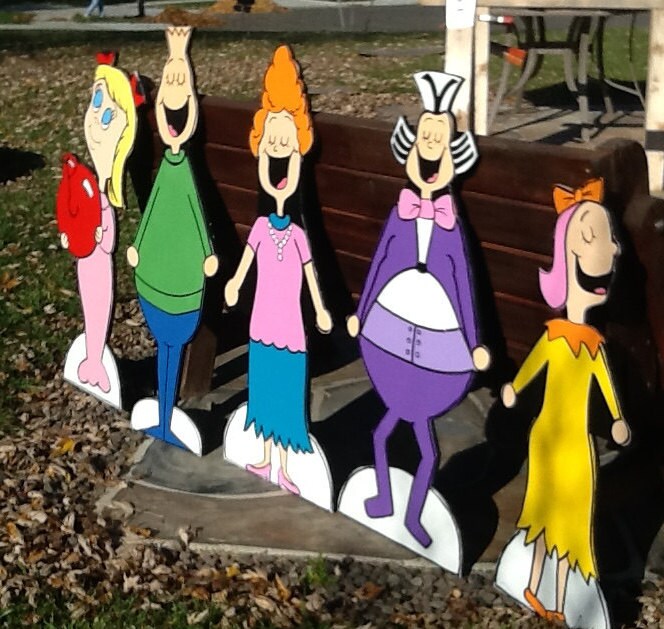 Hand Painted Singing Whoville Whos and Cindy Lou Yard Art