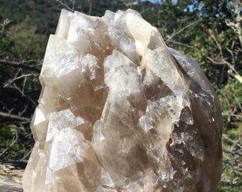 Large Raw Quartz/Citrine Crystal 8x7 inches