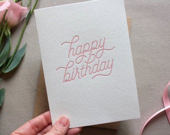 Letterpress Birthday Card