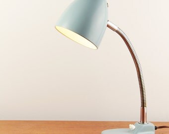 Industrial mid-century grey table lamp - Made in Germany - ca. 1950s