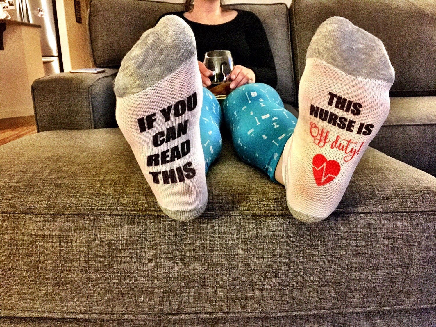 nurses week / if you can read this sock / this nurse is ...