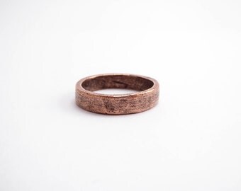 Antique Copper Hammered Ring Size 6, Hammered Ring, Antique Copper Ring, Nunn Design Charms, Antique Copper Charms, Ring Connector CHM0212