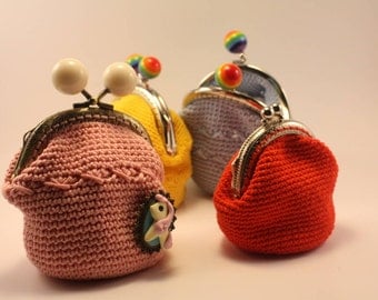 Handmade crocheted little purse