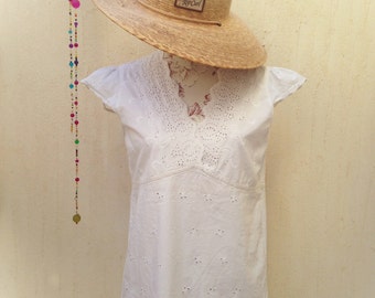 Vintage shirt-vintage clothing-retro clothing-white cotton shirt-vintage wedding-beach party-boho vintage-boho chic-