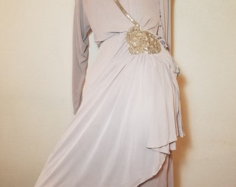 FREE SHIPPING 1950 Hourglass Crepe Dress