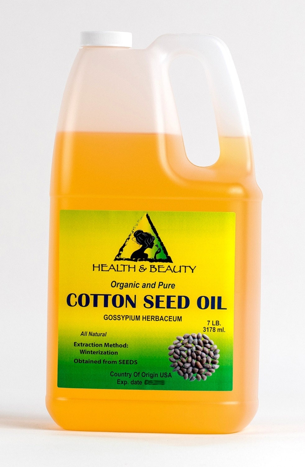 7 Lb 1 Gal COTTON SEED OIL Organic Carrier Cold Pressed