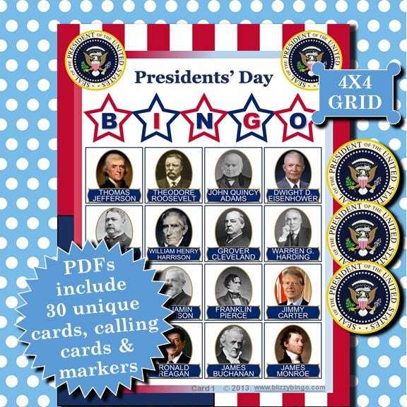 presidents-day-4x4-bingo-printable-pdfs-contain