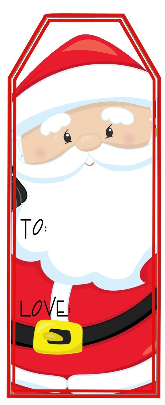 Santa Claus Gift Tags Printable Christmas by Pinkowlpartydesign