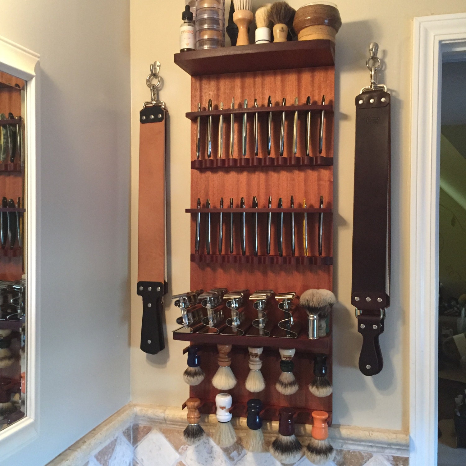 The Zilla Connoisseur 16 Safety or 22 Straight Razor 10 Brush