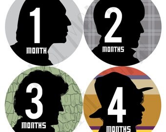 Doctor Who Baby Milestone Stickers, Doctor Who Monthly Stickers, Dr.Who Monthly, Dr. Who Baby Gift, Doctor Who Shower, Doctor Who Gift