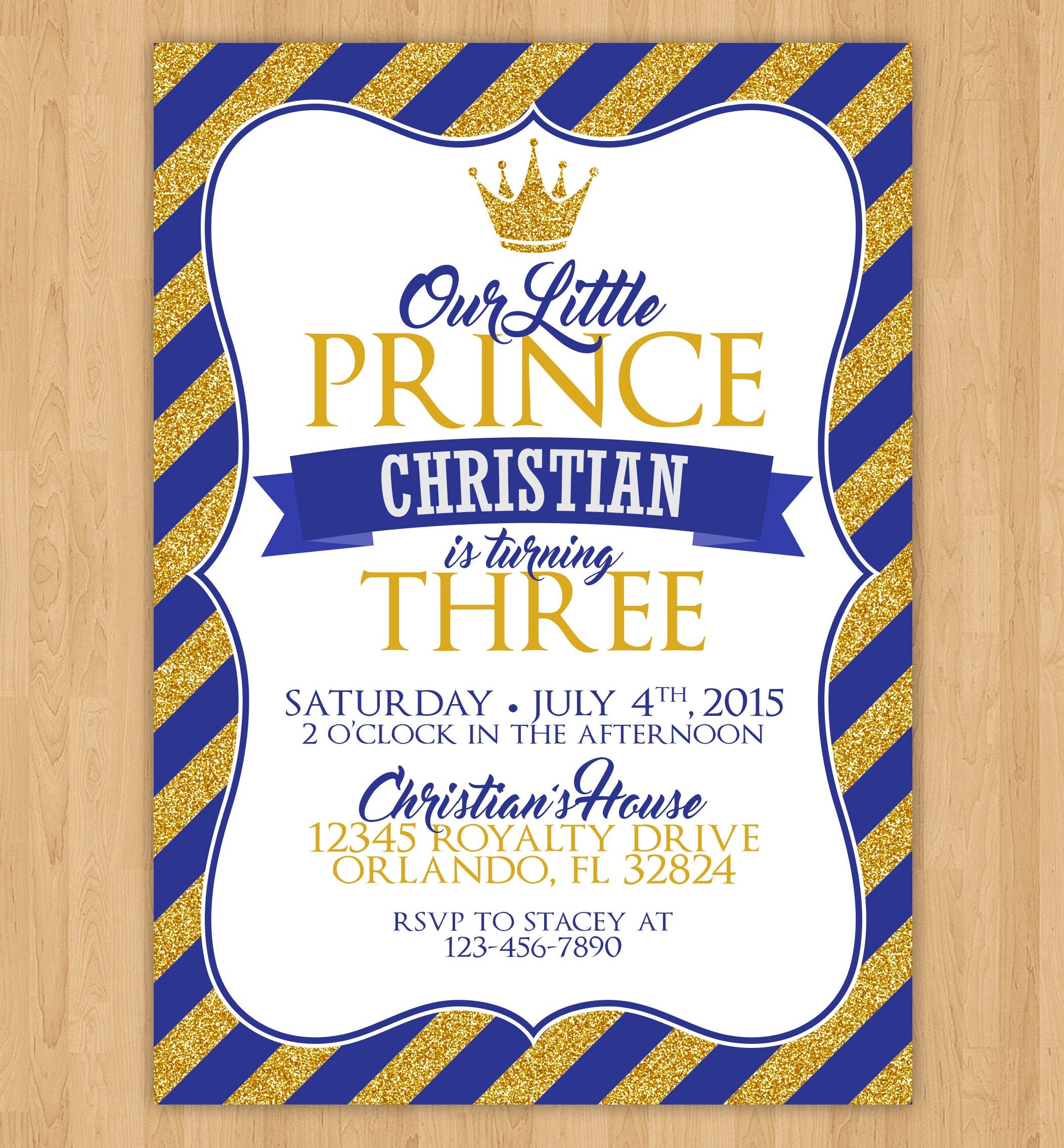 Prince or King Birthday Invitation