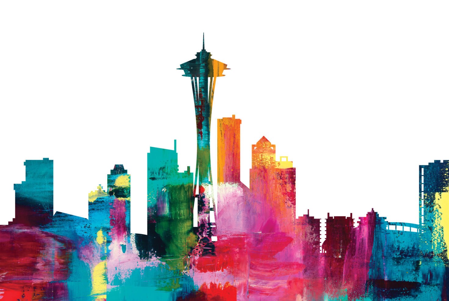 Metal wall art Seattle Washington art aluminum art print