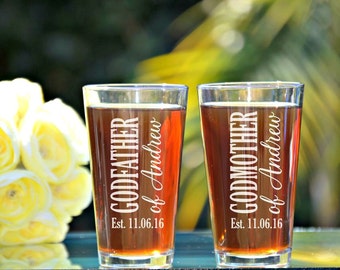 Godparents Gift, Baptism Gifts for Godparents, Will You Be My Godparents, Gifts for Godparents Gift, The Godfather, Godfather Beer Glass