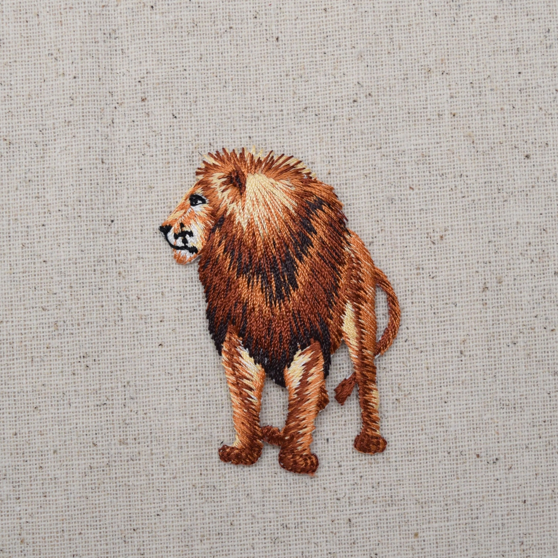Lion Standing Facing Left African Embroidered Patch Iron on