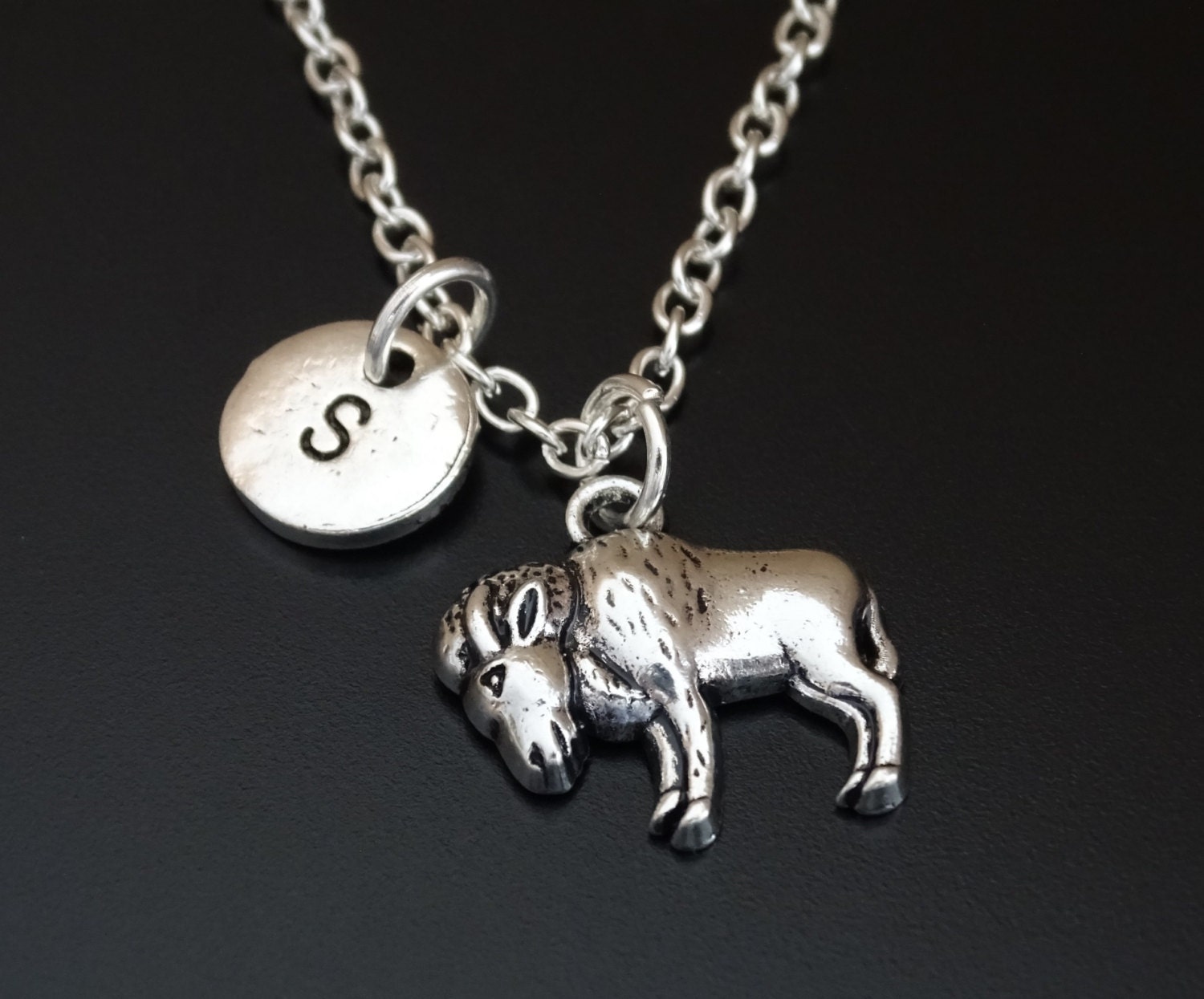 Buffalo Necklace Buffalo Charm Buffalo Pendant Buffalo