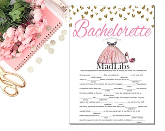 Bachelorette Mad Libs - Bachelorette Party Games - Printable Bachelorette Games - Hen Party Games - Bachelorette Party INSTANT DOWNLOAD