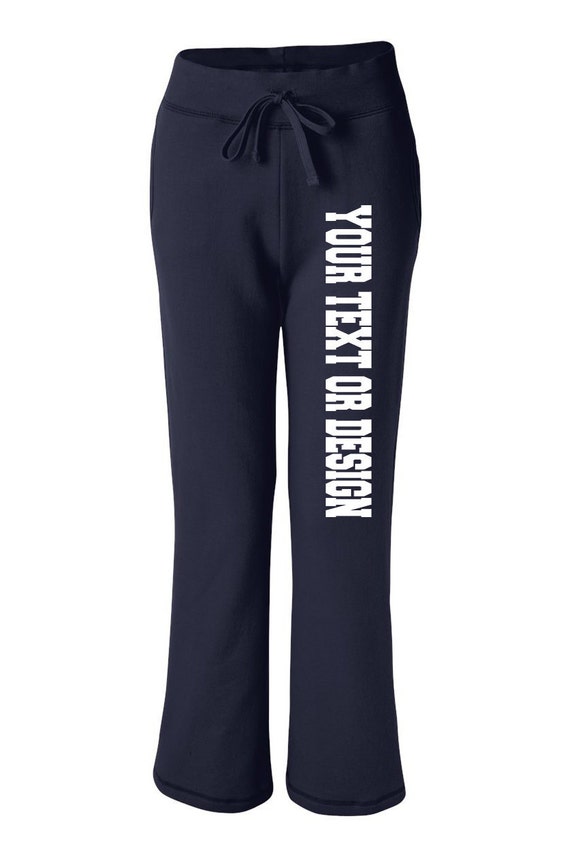 sweatpants with words on the back