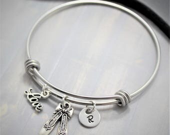 Ballet Bracelet - Ballet Bangle - Ballet Recital Gift - Ballet Teacher Gift - Ballerina Jewelry - I Love Dance Bracelet - Dance Gift Idea
