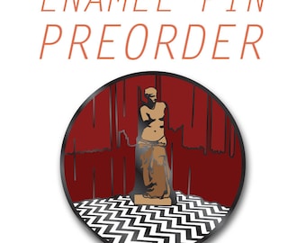 Twin Peaks Enamel Pin, Black Lodge Enamel Pin, Twin Peaks Pin, Black Lodge Pin, Enamel Pin, Hard Enamel Pin, Waiting room in the black lodge