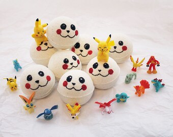 Pokemon Bath Bomb with Surprise Toy, Natural Bath Bomb, Organic Ingredients, Essential Oils, Oatmeal, Kid Safe, Bath Bombs for Kids