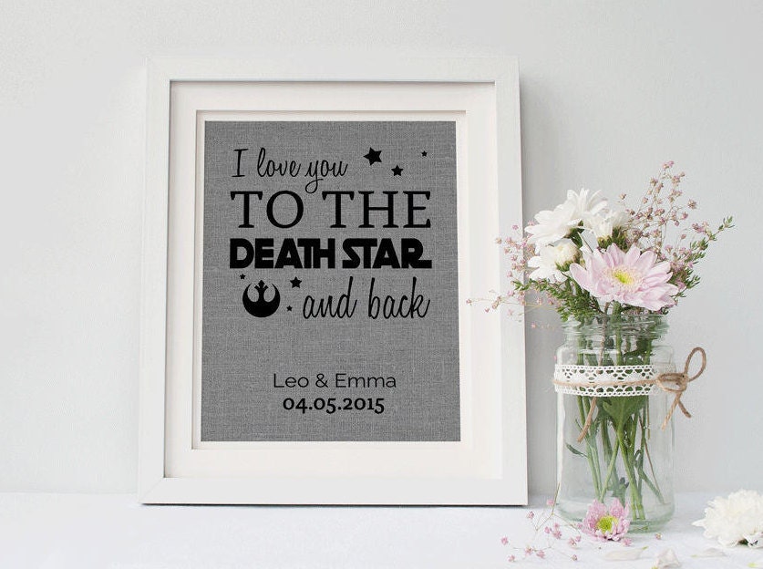 Download I Love You to the Death Star and Back Star Wars Fan Gift for