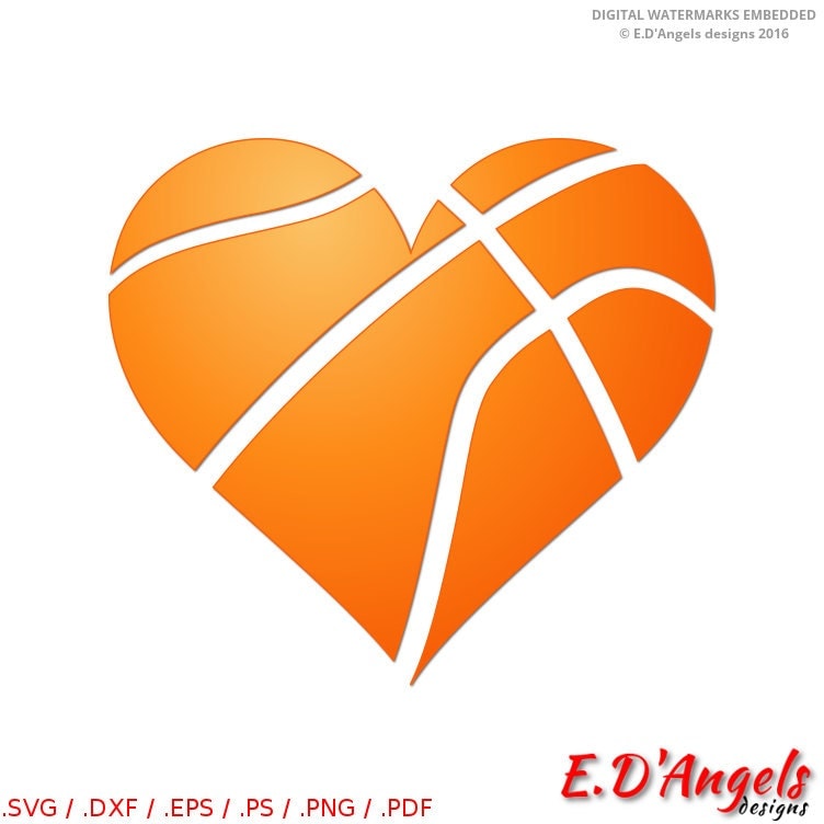 Download Heart basketball svg heart split heart monogram love