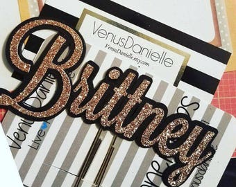 Personalized Name Planner Clips, Name Clip, Clip for planner, Planner Accessories, Midori Accessory, Filofax Decoration, NameClip