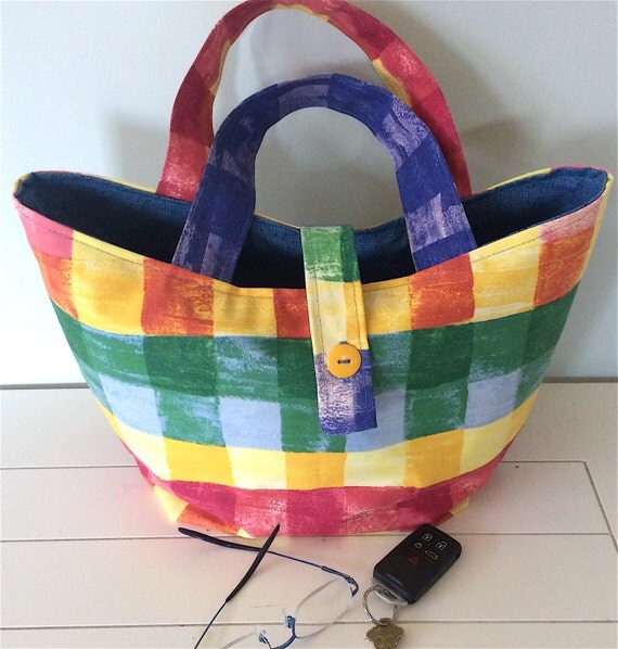 Items similar to Colorful Tote Bag, Waterproof Fabric, Canvas Beach Bag