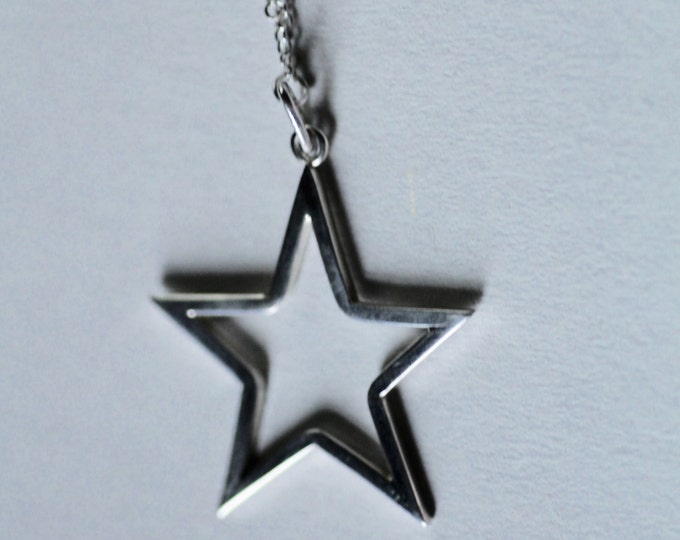 Star Necklace, Silver Star Necklace, Star pendant, Gold, Sterling Silver, Rose Gold Star Pendant, Gift