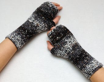 boyfriend gift for husband gift for him Mens Fingerless Gloves Fingerless Mittens Mens Gloves Crochet Gloves Winter Gloves Mens gift ideas