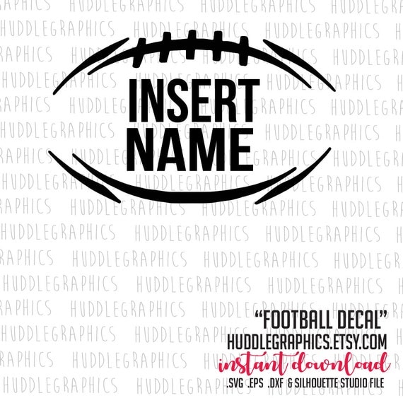 Download Football Decal .svg .eps .dxf silhouette studio cut file