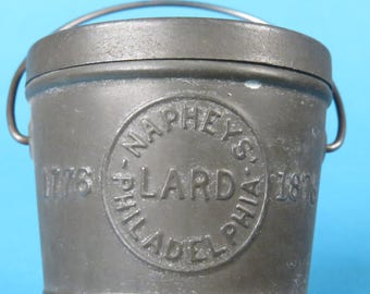 Napheys' Leaf Lard tin pail Philadelphia Centennial 1876