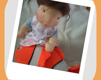 Soft sculpture DOLL WALDORF STYLE 30 cm