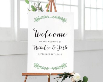 Printable Welcome Sign Poster - Wedding Welcome Sign PDF Download - Wedding Reception Sign Printable Wedding Signs - (Item code: P023)