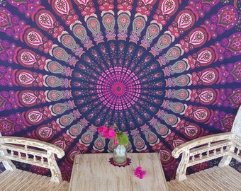 Mandala Wall Tapestry, Boho Chic Wall Hanging, Hippie Wall Tapestry Wall Throw, Bohemian Tapestry Home Decor