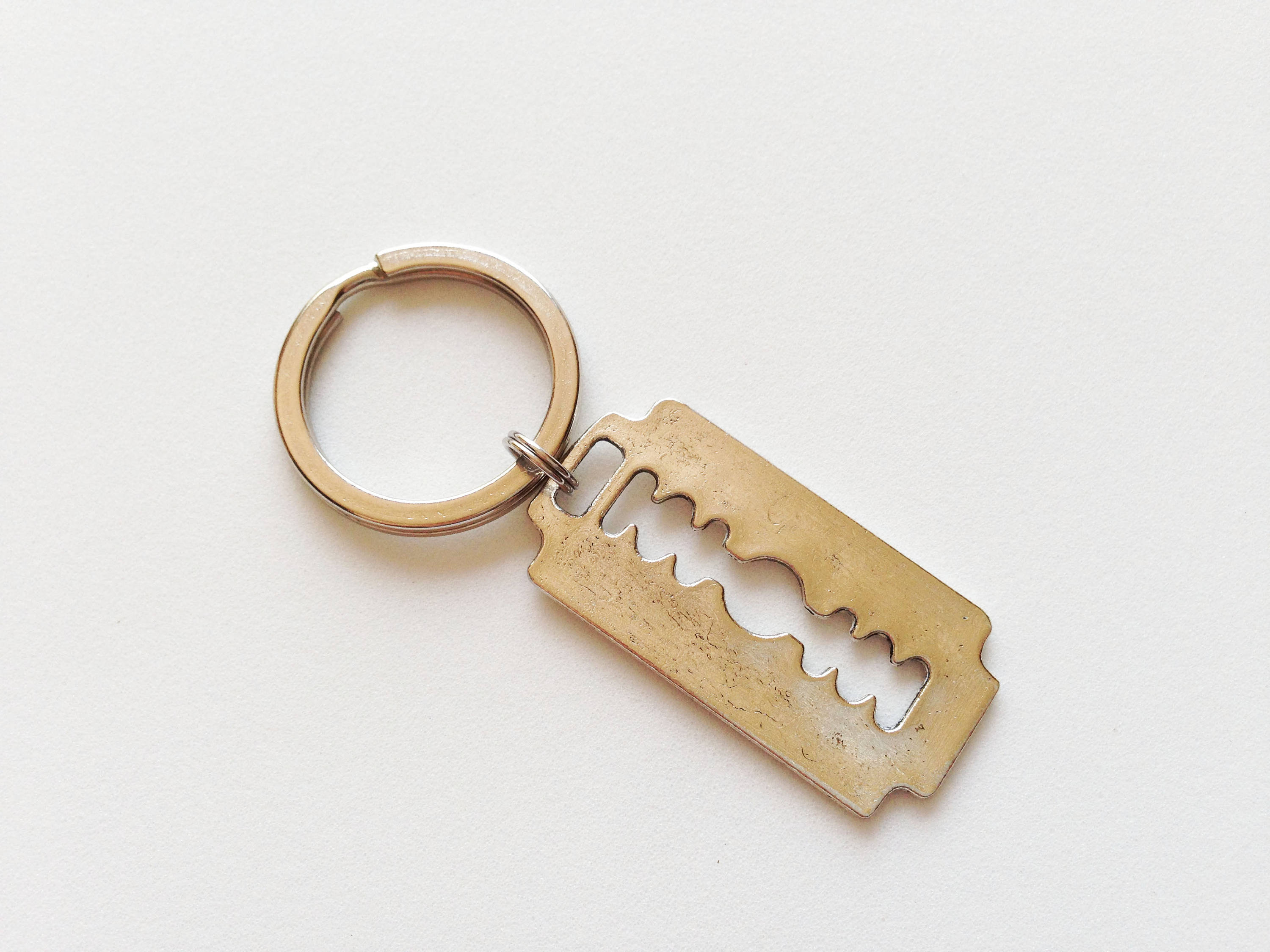 RAZOR BLADE Keychain Blade Keyring Razor Blade Lanyards Razor