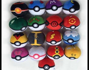 Pokemon Plush Pokeballs Keyring's