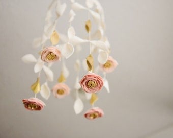 Crib Mobile || Felt Flower Baby Mobile || Pick your own colors