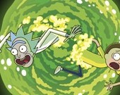 Rick and Morty Custom High Top Converse